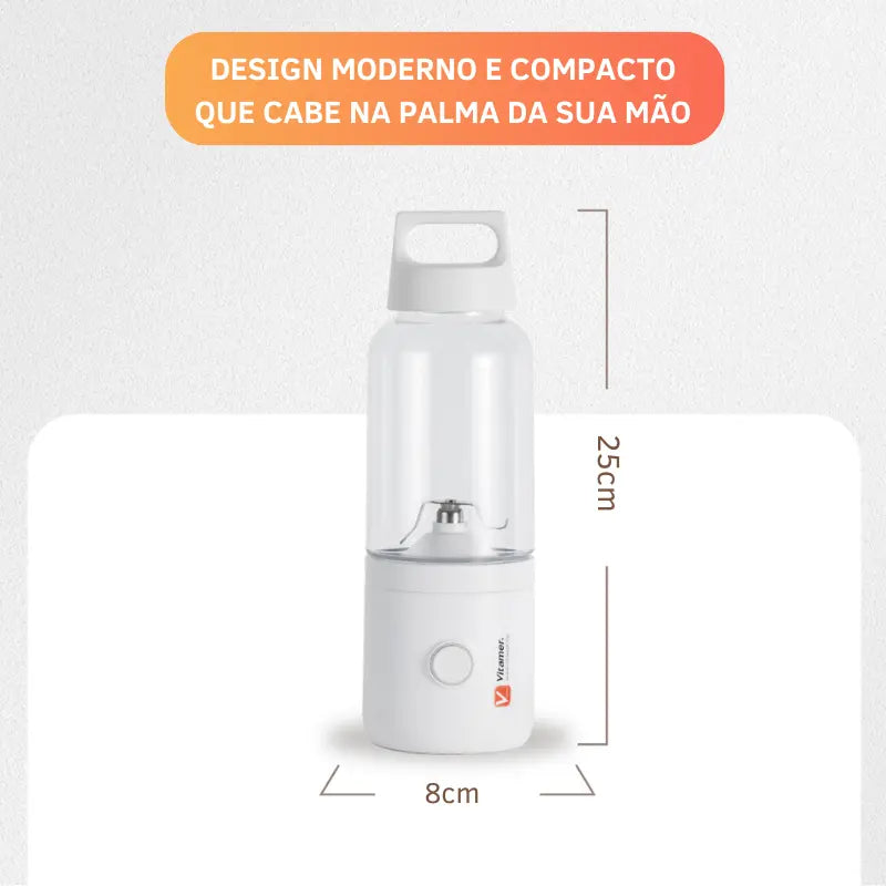 liquidificador-portatil-vitamer-pro-500-ml-design-moderno-e-compacto-mostrando-medidas-mixer-blender
